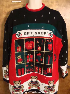 80s Gift Shop Theme Ugly Sweater for Xmas
