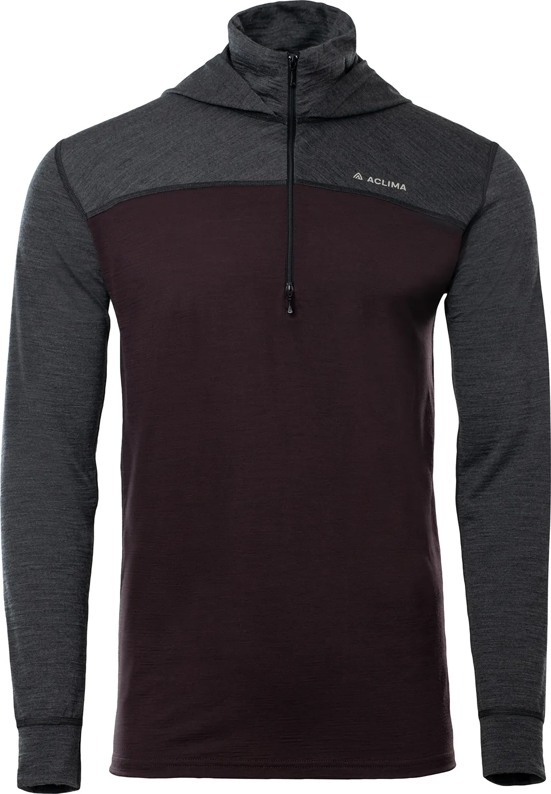 Aclima Men&#x27;s LightWool 180 Hoodie Chocolate Plum/Marengo | Buy Aclima Men&#x27;s LightWool 180 Hoodie Chocolate Plum/Marengo here | Outnorth