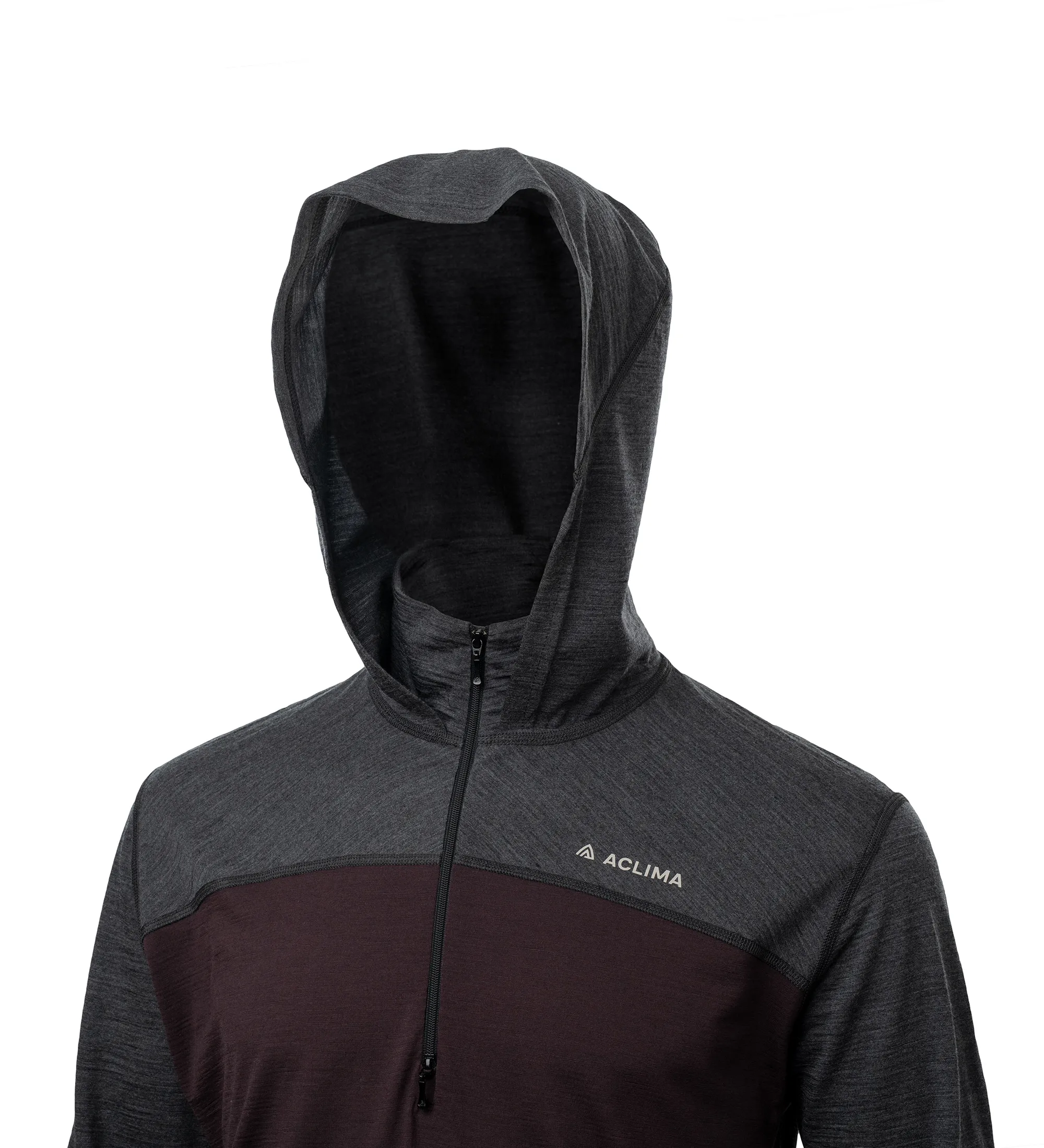 Aclima Men&#x27;s LightWool 180 Hoodie Chocolate Plum/Marengo | Buy Aclima Men&#x27;s LightWool 180 Hoodie Chocolate Plum/Marengo here | Outnorth