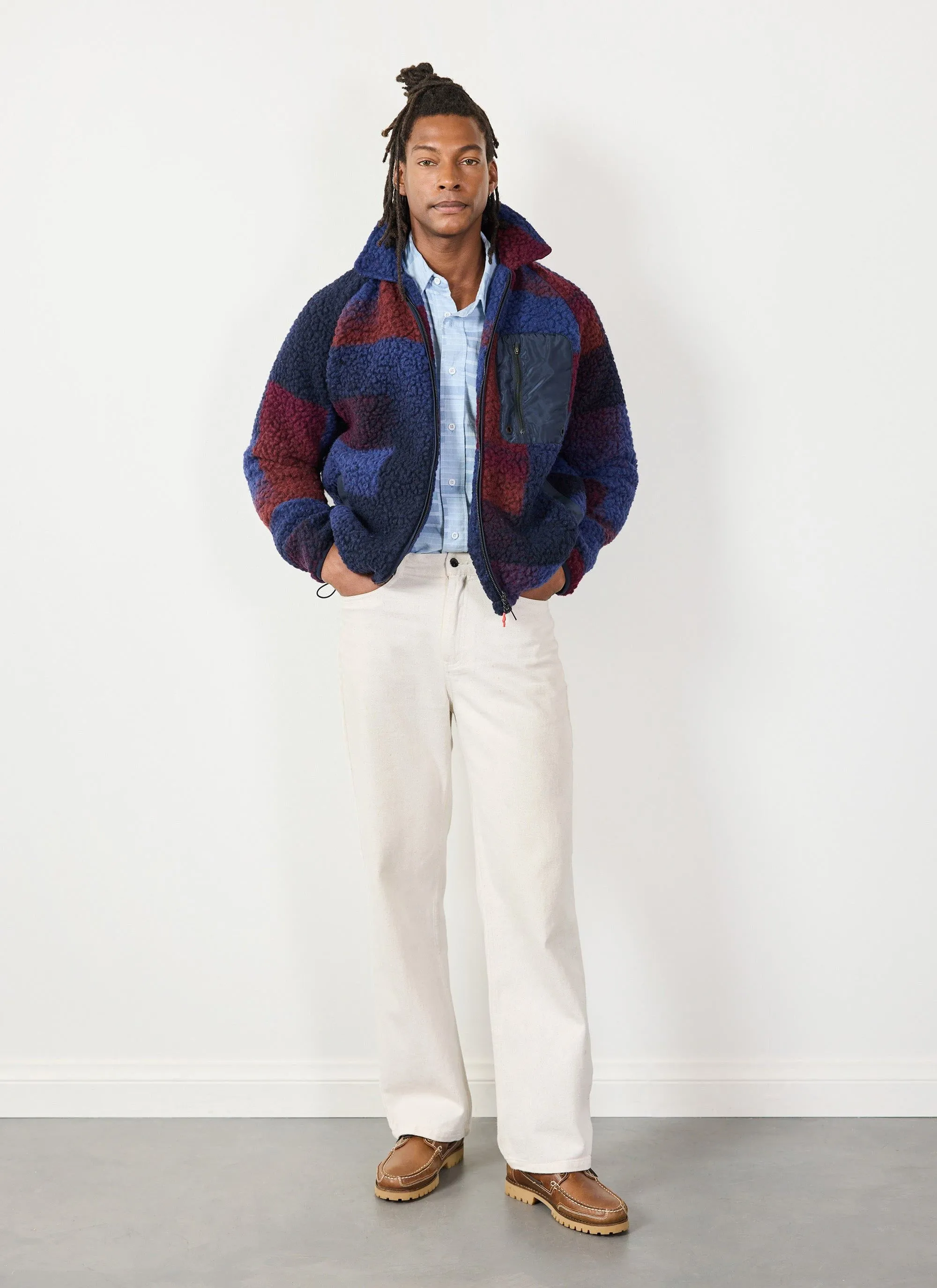Anderson Tetris Jacket | Fleece | Navy