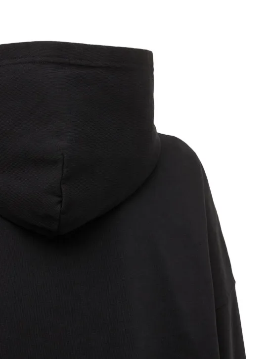 Balenciaga   Embroidered wide cotton hoodie 