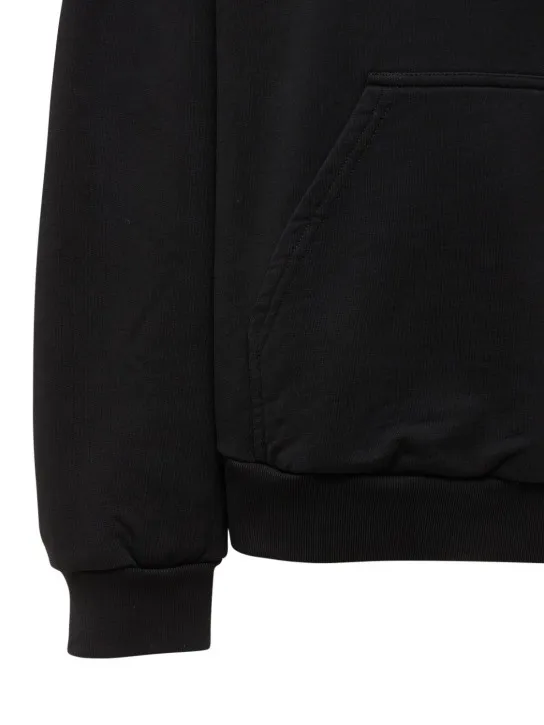 Balenciaga   Embroidered wide cotton hoodie 