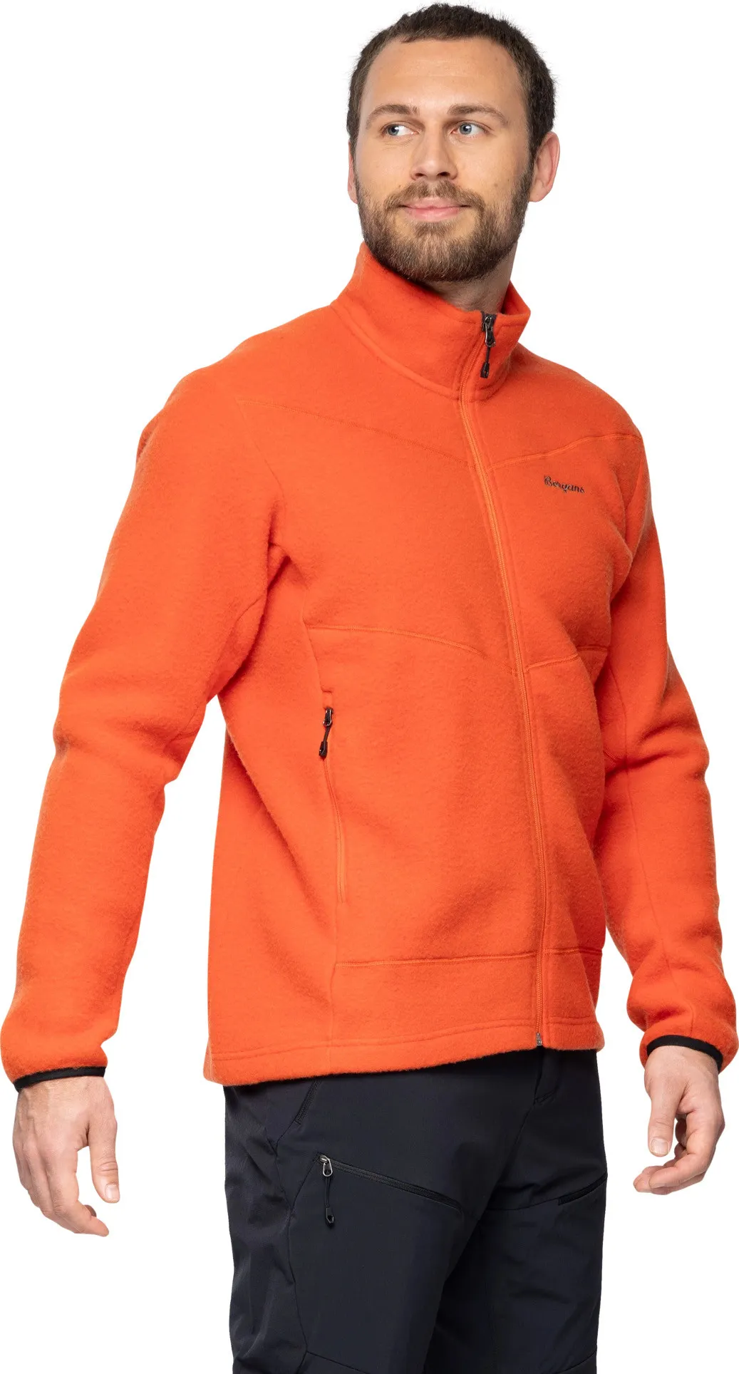 Bergans Men&#x27;s Rabot Merino Fleece Midlayer Jacket Lava | Buy Bergans Men&#x27;s Rabot Merino Fleece Midlayer Jacket Lava here | Outnorth