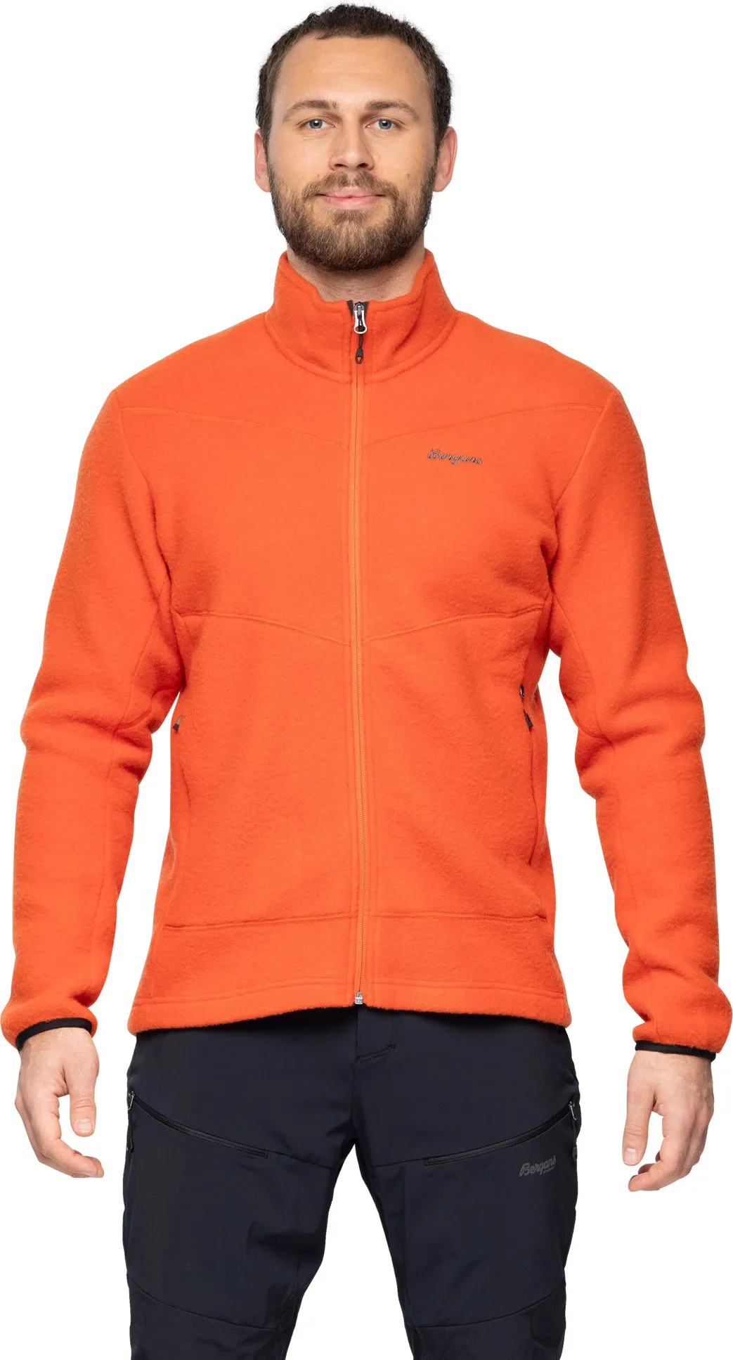 Bergans Men&#x27;s Rabot Merino Fleece Midlayer Jacket Lava | Buy Bergans Men&#x27;s Rabot Merino Fleece Midlayer Jacket Lava here | Outnorth