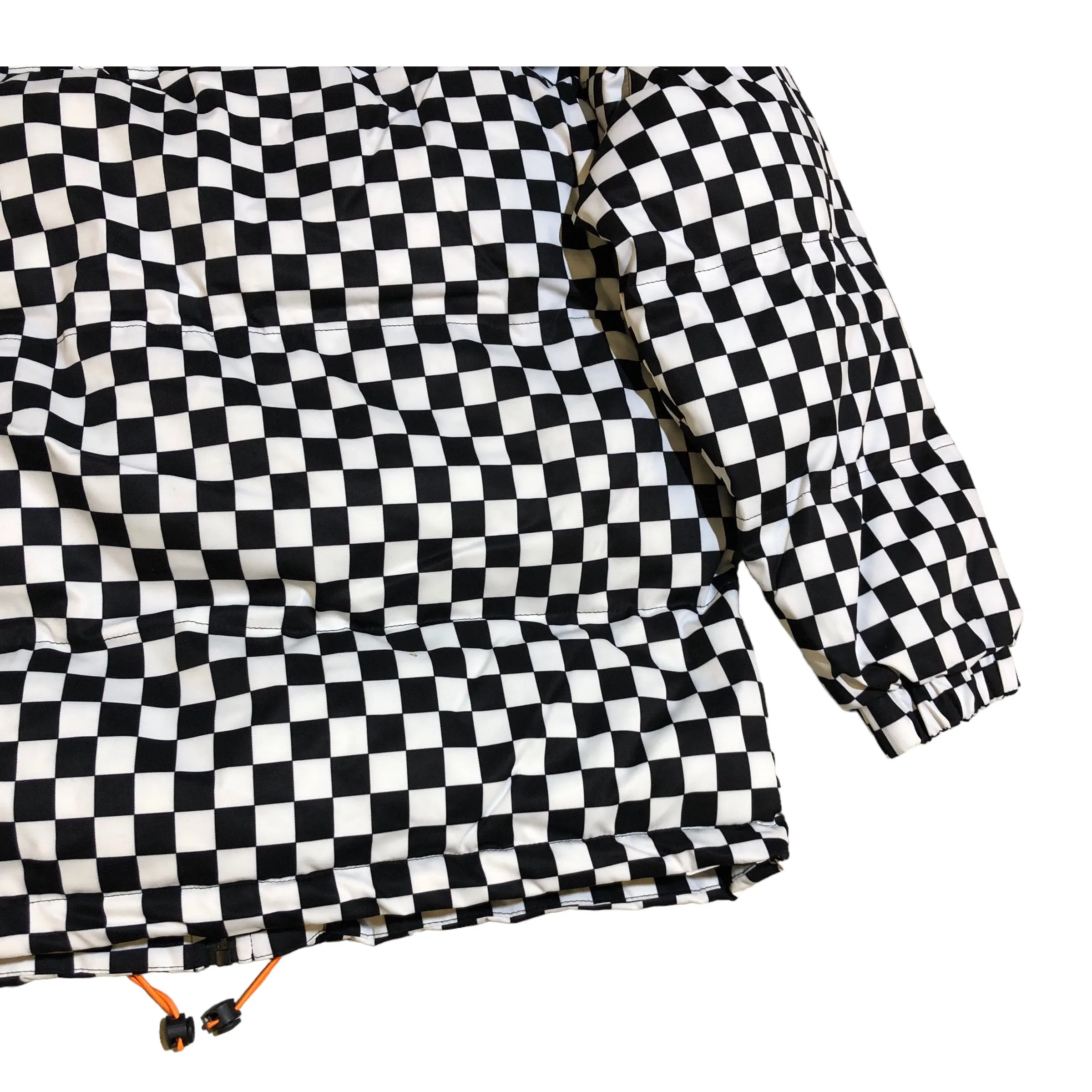 Black and White Checkered Puffer Jacket