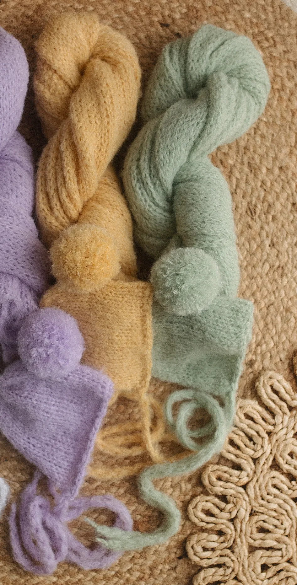 Black knitted alpaca wrap, dark, white, sage, layer, newborn, made to order