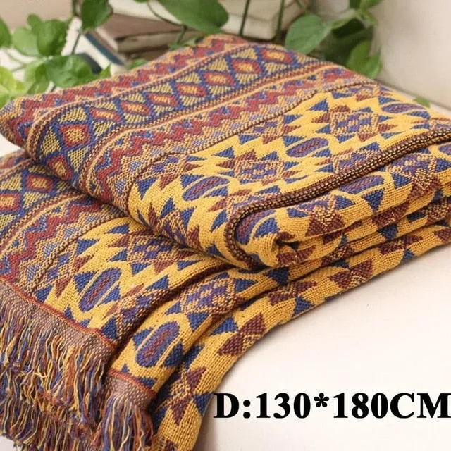 Bohemian Knitted Blanket