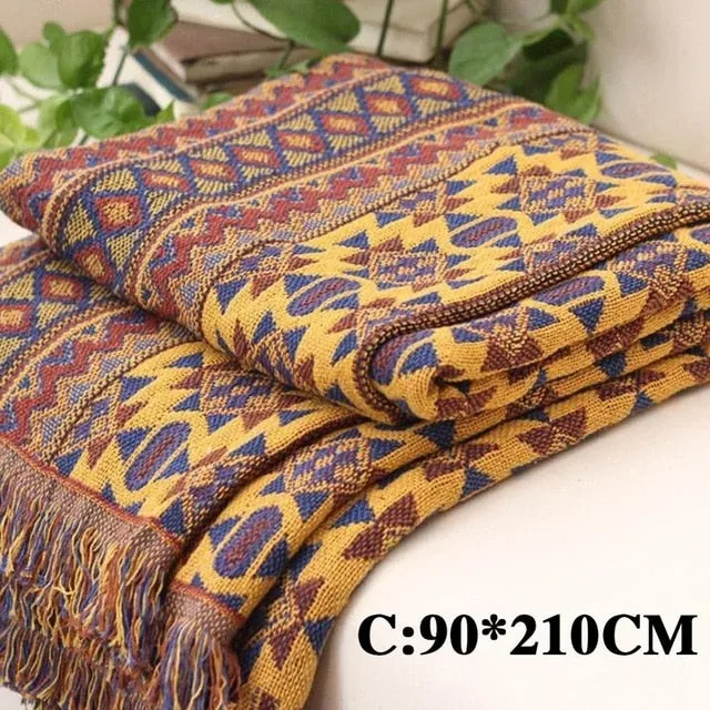 Bohemian Knitted Blanket