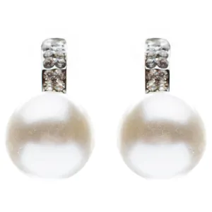 Bridal Wedding Jewelry Pearl Rhinestone Linear Ivory