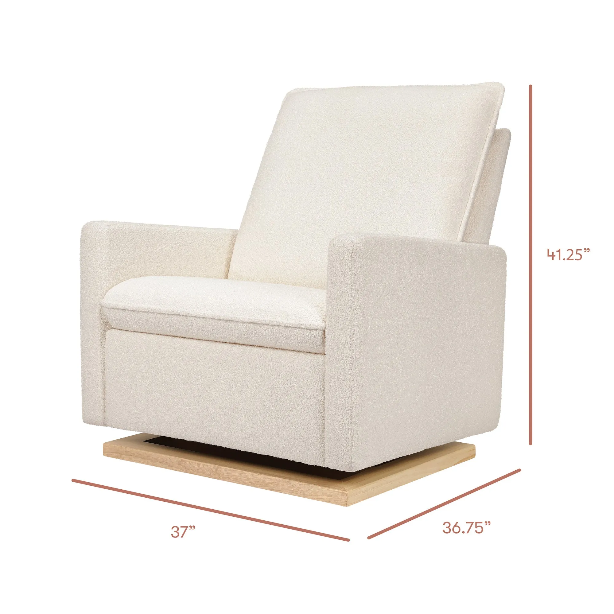 Cali Pillowback Chair-and-a-Half Glider - Chantilly Fleece
