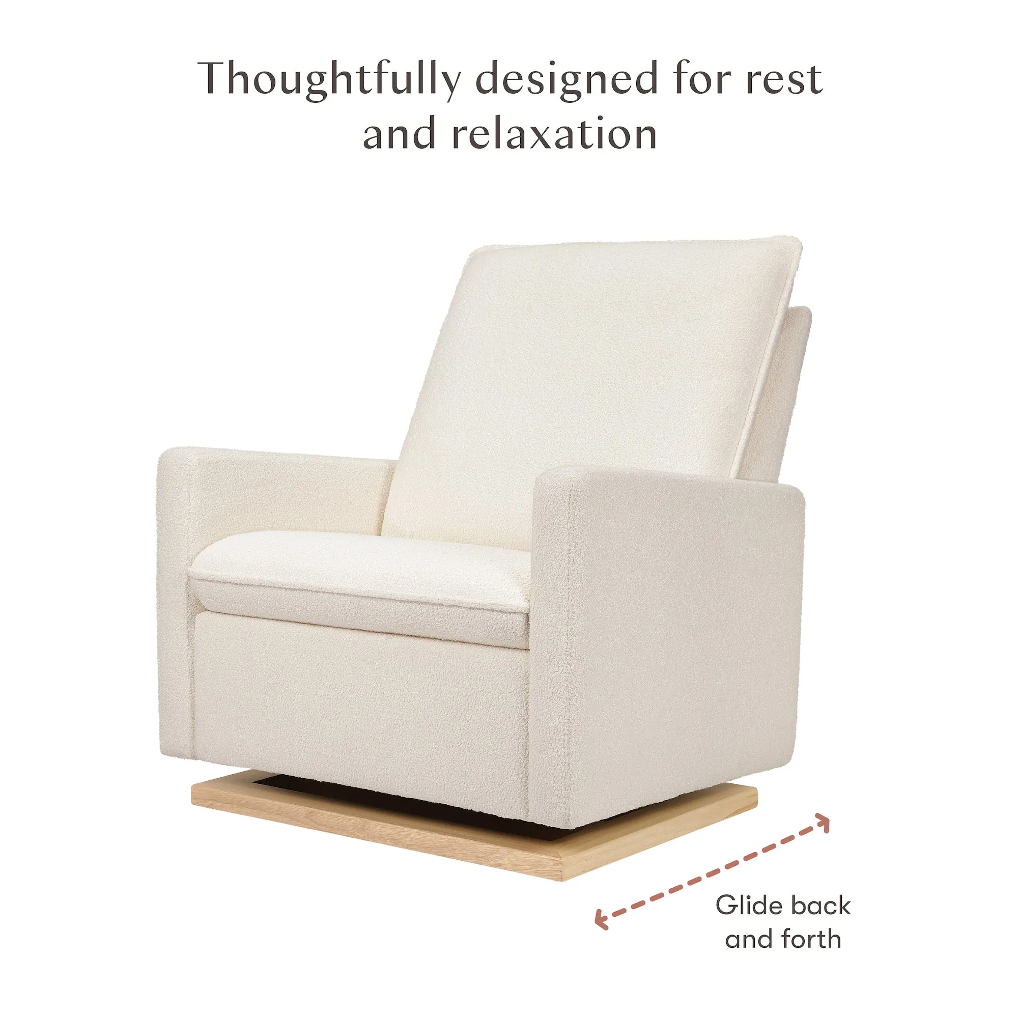 Cali Pillowback Chair-and-a-Half Glider - Chantilly Fleece