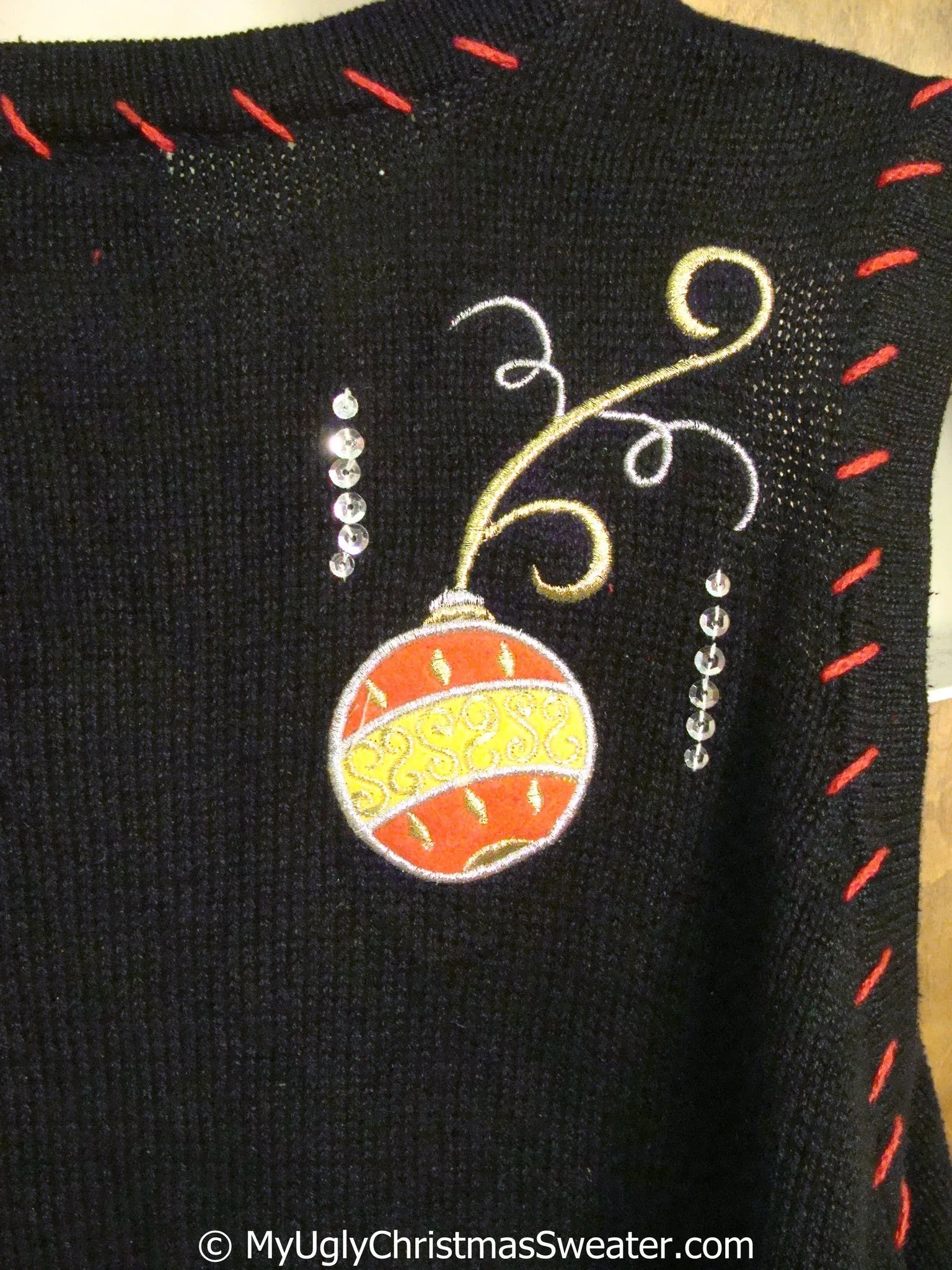 Cheap Christmas Sweater Vest with Ornaments