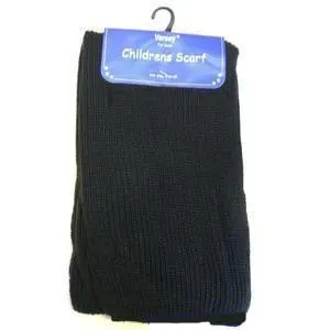 Children's Black Knitted Scarf