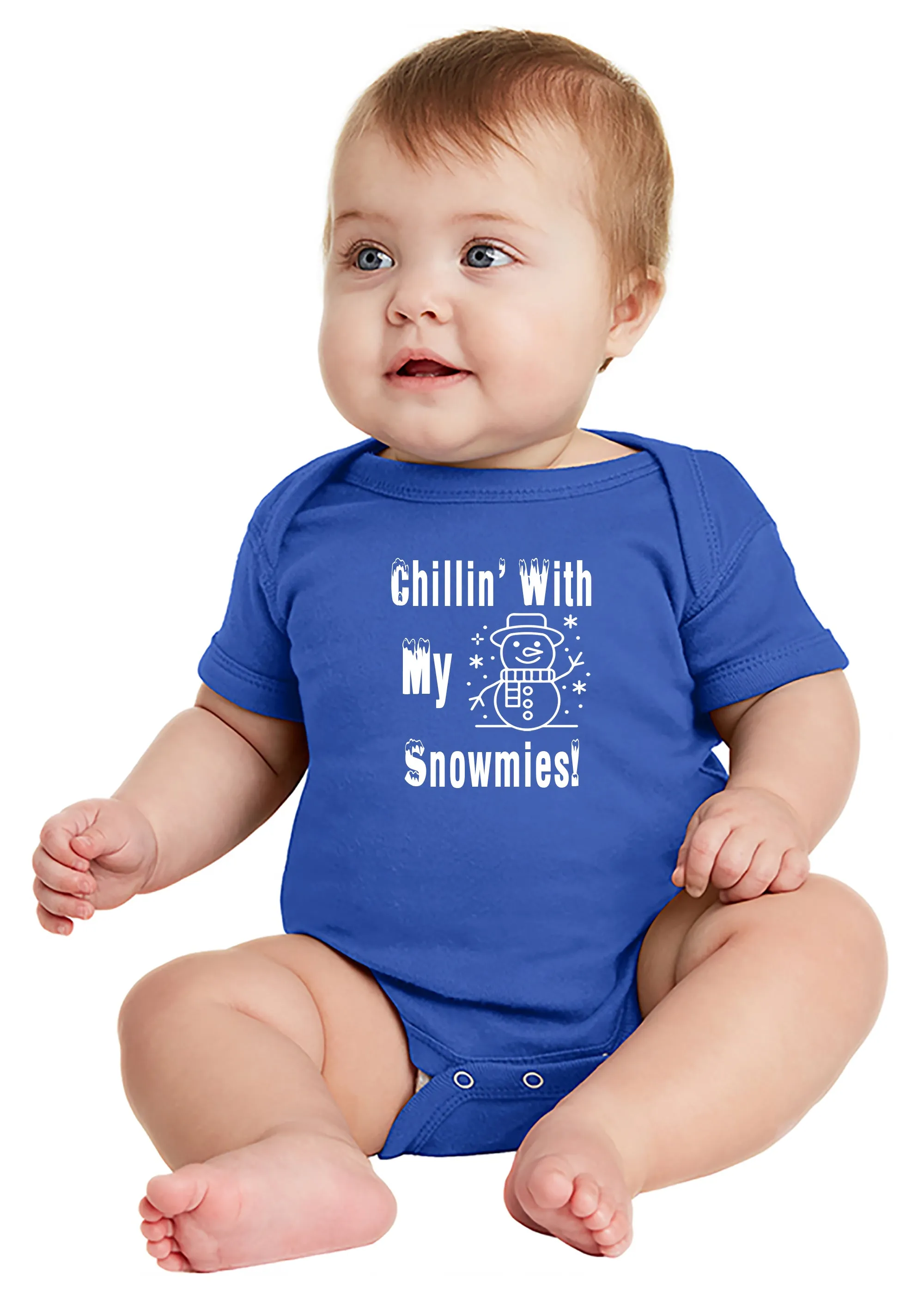 Chillin' with my Snowmies Baby Bodysuit