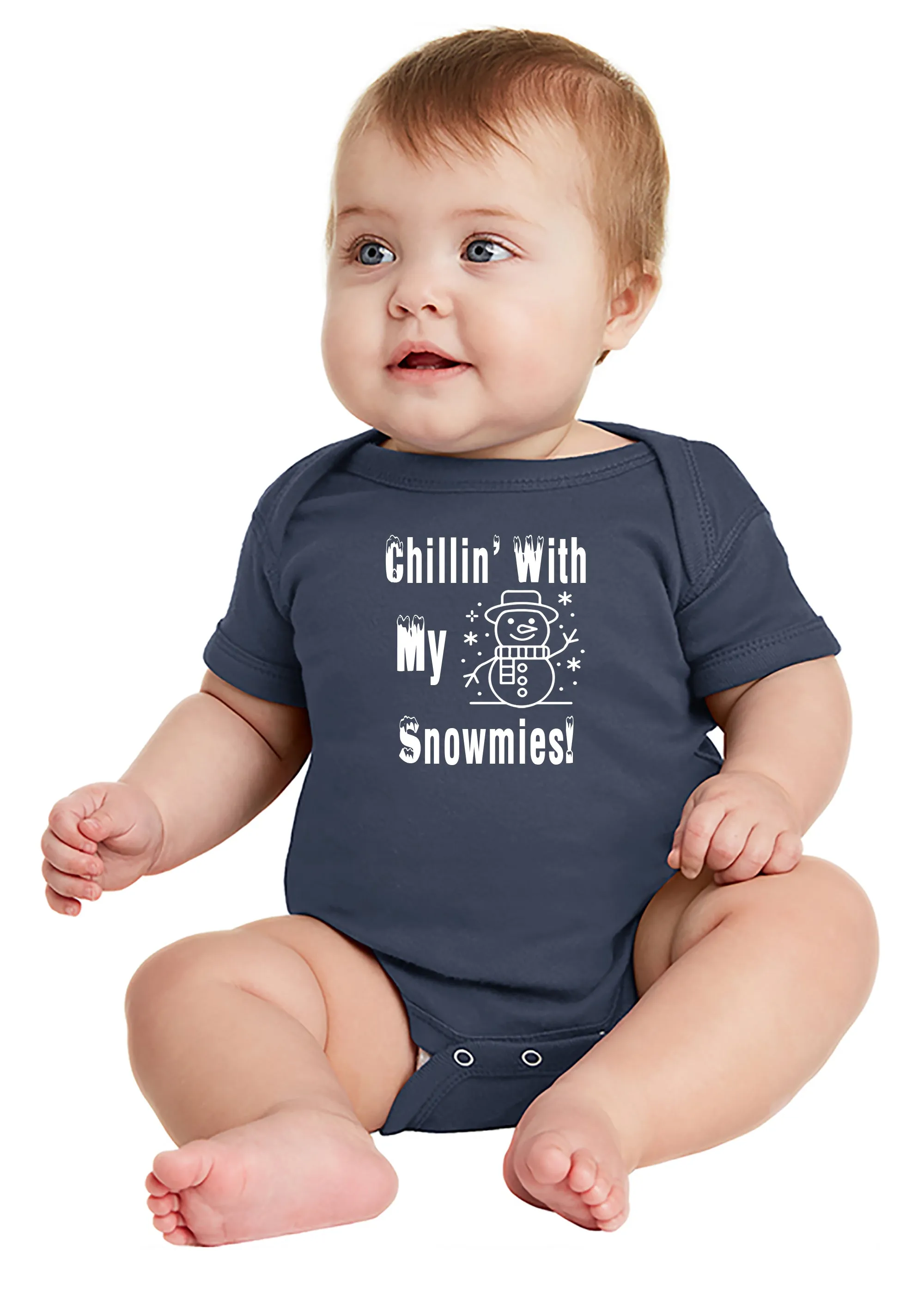 Chillin' with my Snowmies Baby Bodysuit