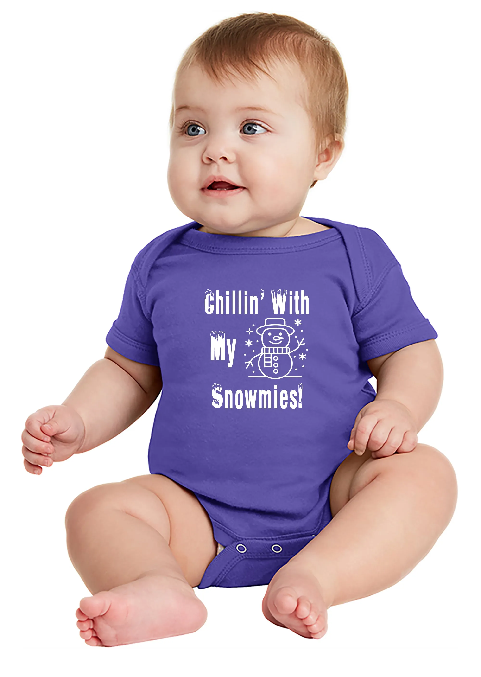 Chillin' with my Snowmies Baby Bodysuit
