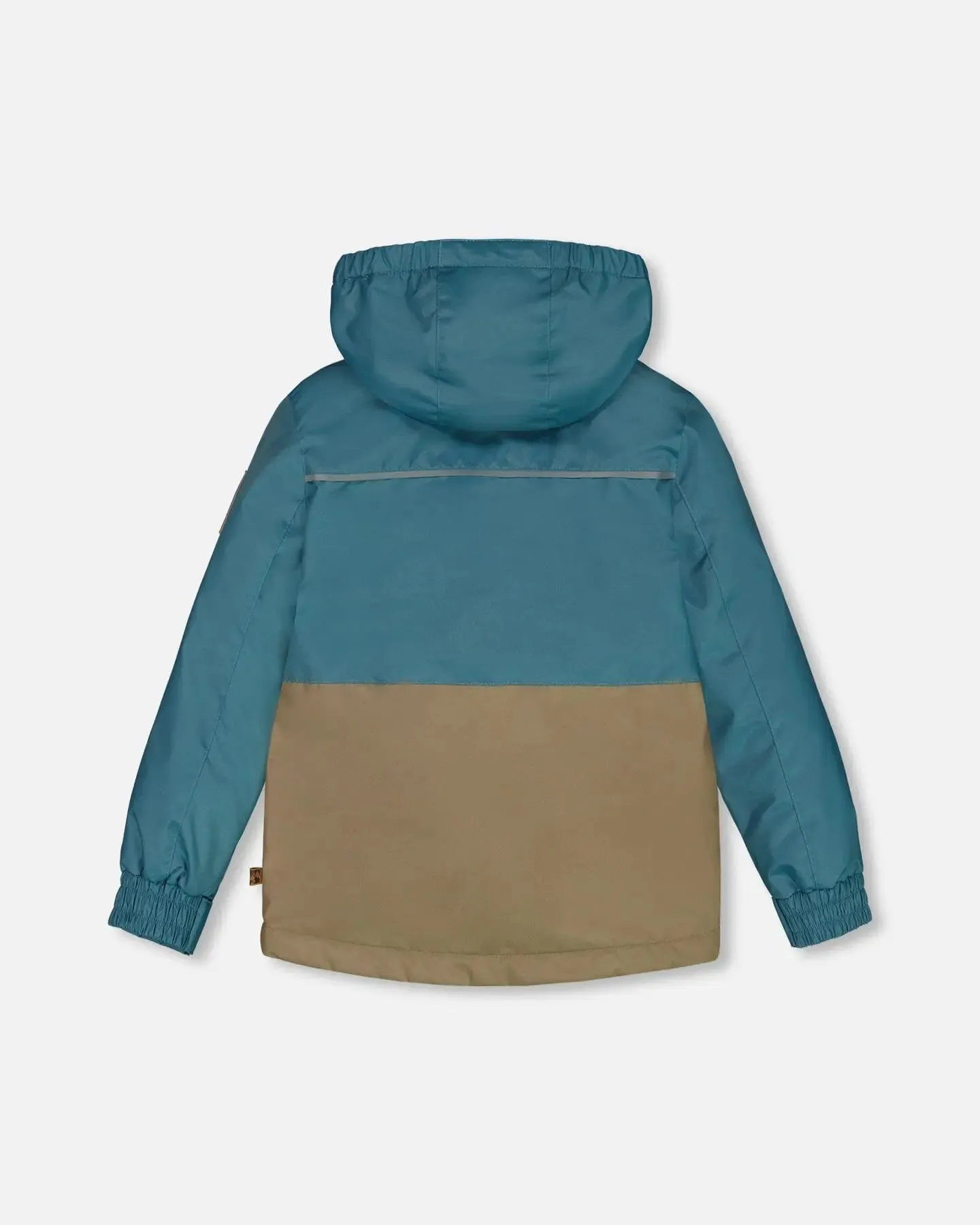 Colorblock Mid-Season Jacket Neutral Blue And Taupe