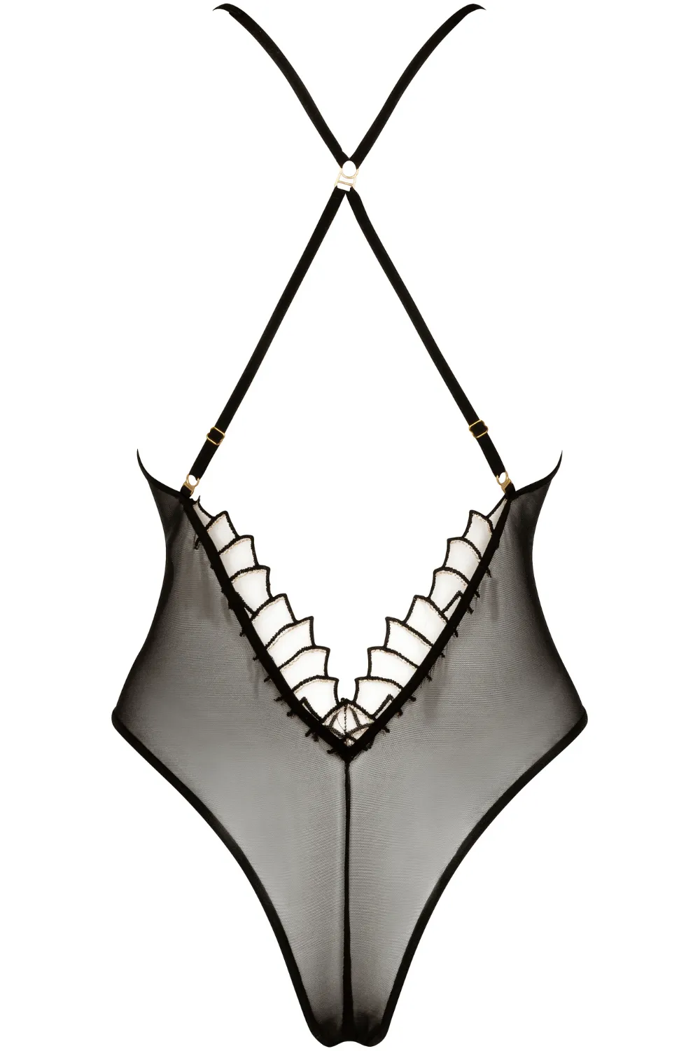 Cosmic Dream Thong Bodysuit Black