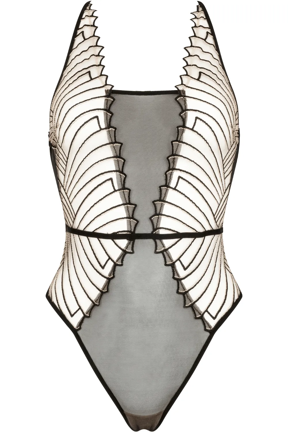 Cosmic Dream Thong Bodysuit Black