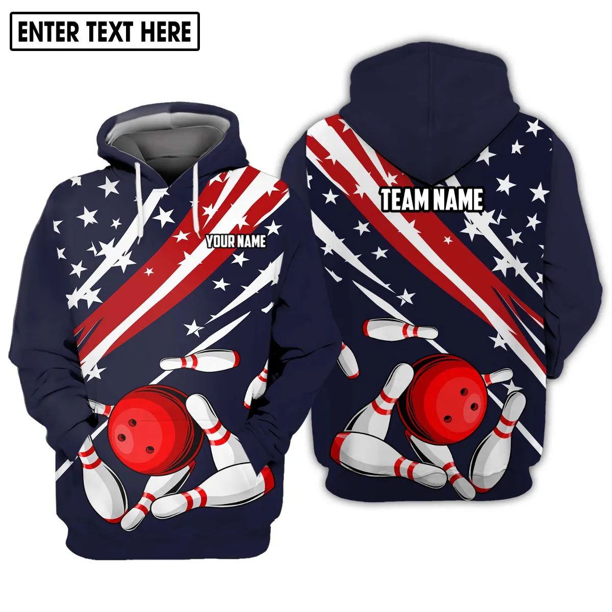 Custom Name And Team Name 3D Shirt Bowling Sweatshirt Hoodie, Bowling Lover Gift