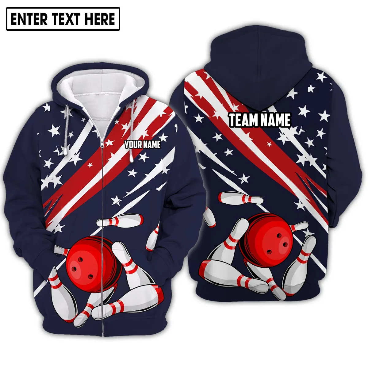 Custom Name And Team Name 3D Shirt Bowling Sweatshirt Hoodie, Bowling Lover Gift