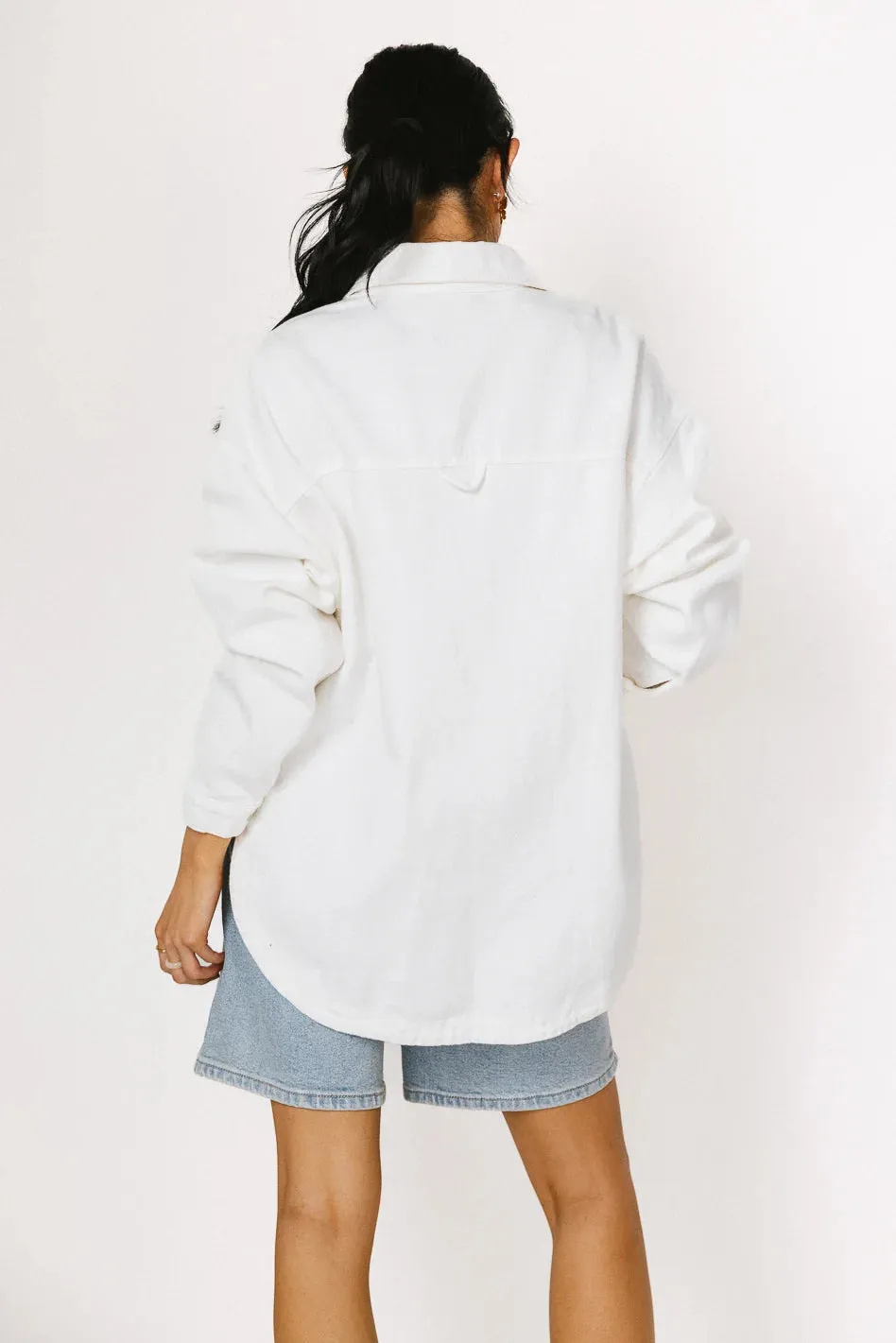 Eloise Denim Jacket in Ivory