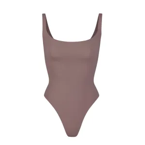 FITS EVERYBODY SQUARE NECK BODYSUIT | UMBER