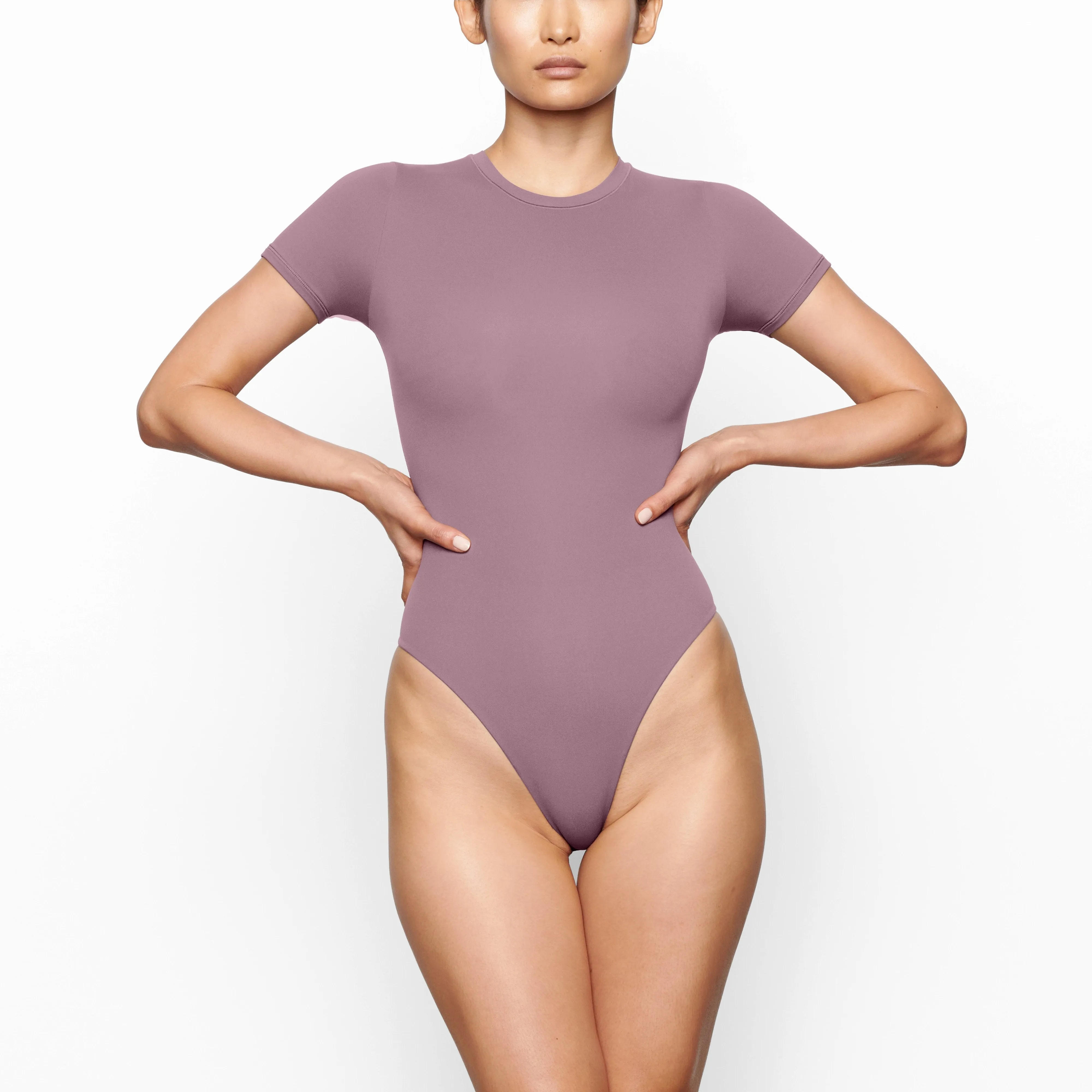FITS EVERYBODY T-SHIRT BODYSUIT | PLUM