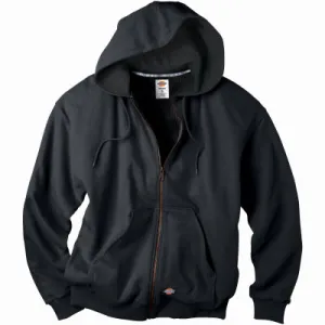 Fleece Jacket, Hooded, Black, Men's XL