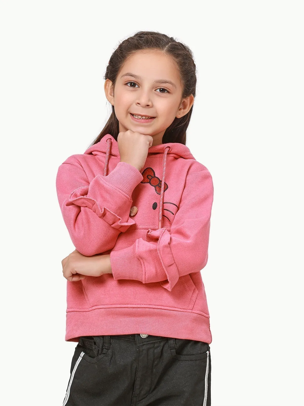Girl's Pink Hoodie - EGTH22-014