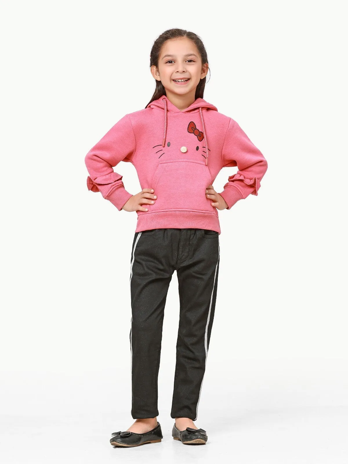 Girl's Pink Hoodie - EGTH22-014