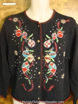 Holiday Ornaments Tacky Xmas Party Sweater