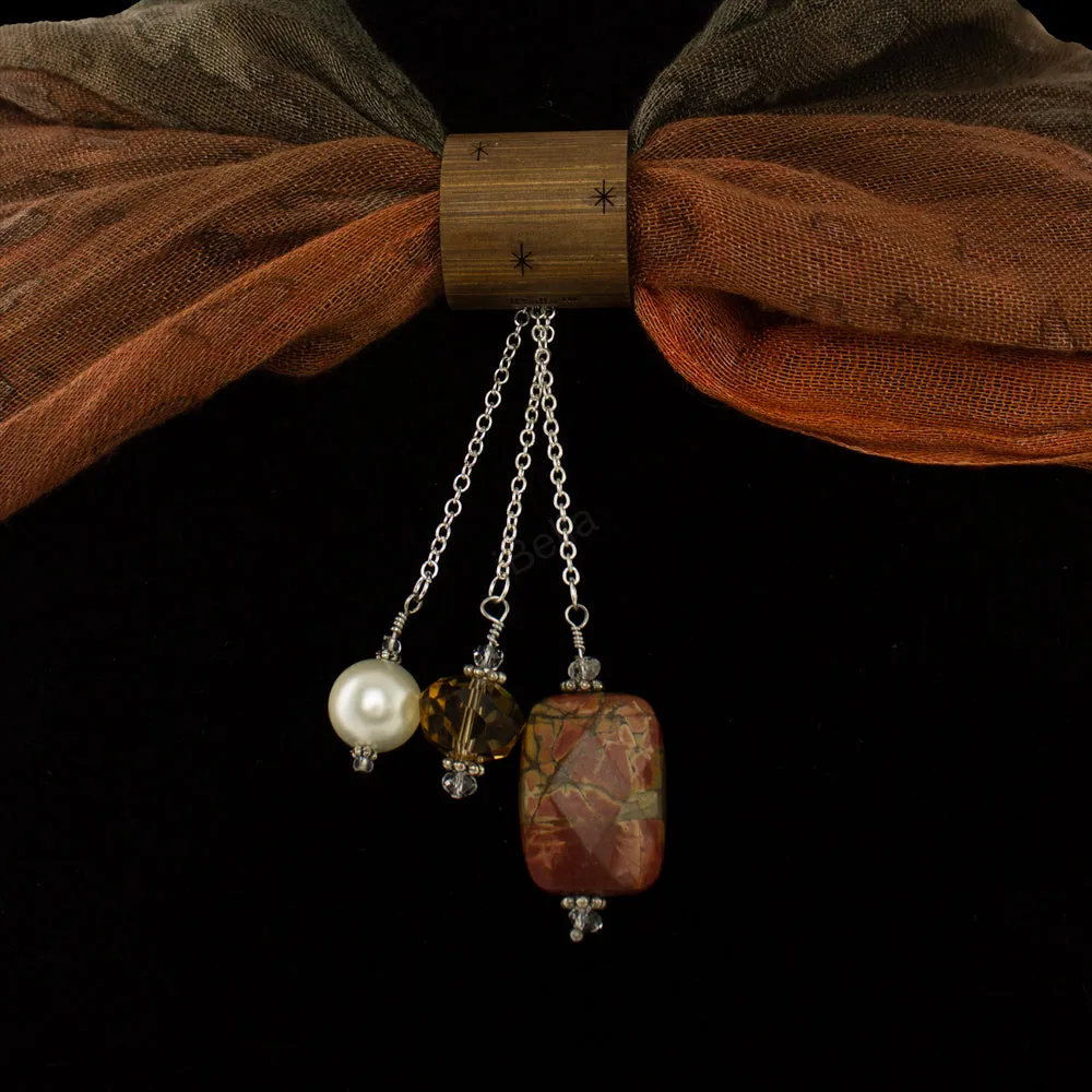 iBella® Scarf Slide Jewelry Set - Autumn