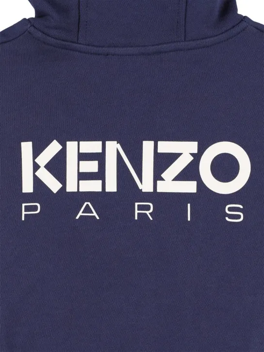 Kenzo Kids   Printed cotton hoodie w/logo 