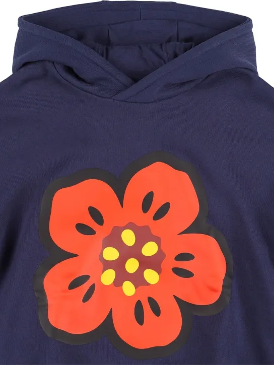 Kenzo Kids   Printed cotton hoodie w/logo 