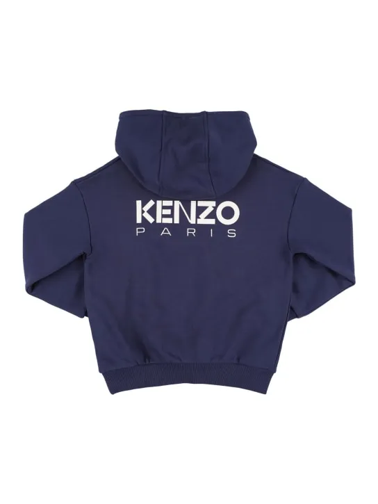 Kenzo Kids   Printed cotton hoodie w/logo 