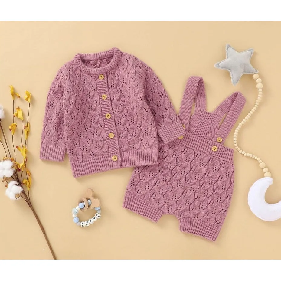 Knitted Sweater Jumpsuit Set