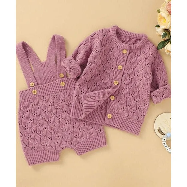 Knitted Sweater Jumpsuit Set