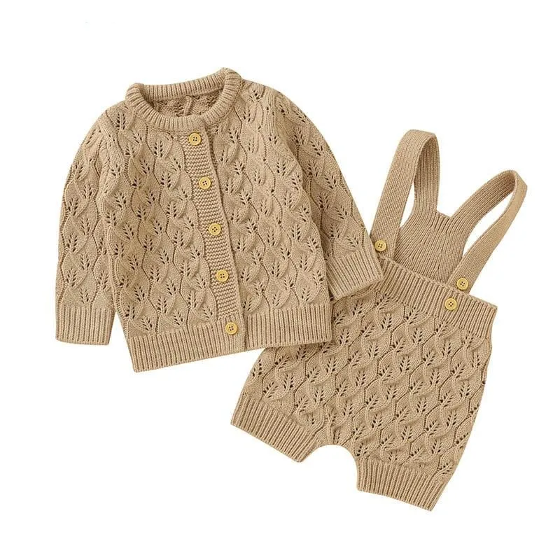 Knitted Sweater Jumpsuit Set