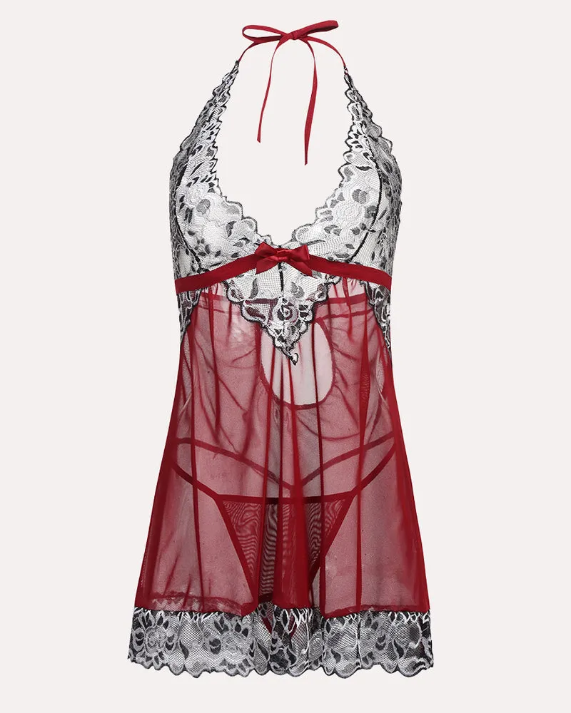 Lace Babydoll Mesh Chemise Nightwear
