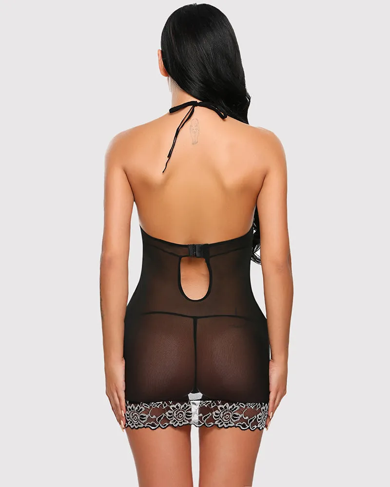 Lace Babydoll Mesh Chemise Nightwear