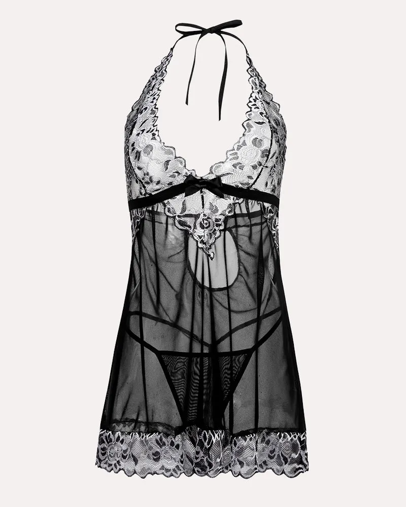 Lace Babydoll Mesh Chemise Nightwear