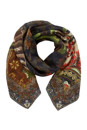 LARGE SQUARE SCARF GATHERING DUSK