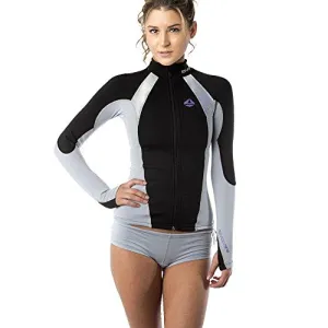 Lavacore New Women's Elite Stand Up Paddleboard (SUP) Jacket - Grey (Medium-Large) for Scuba Diving, Surfing, Kayaking, Rafting & Paddling