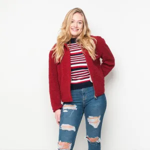 Lola May - Fleece - Womens Jacket - Wine