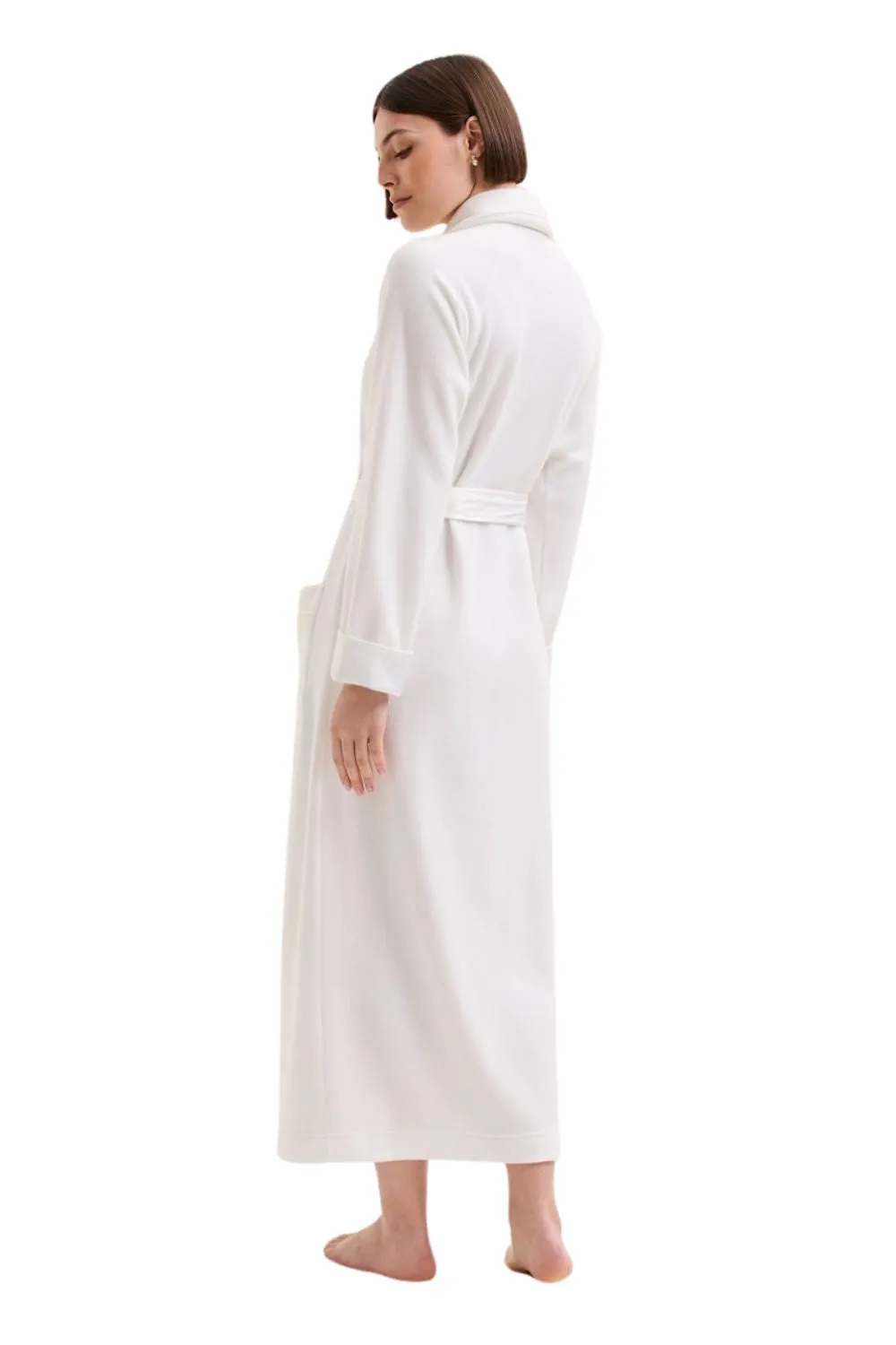 Long Dressing Gown in Ivory