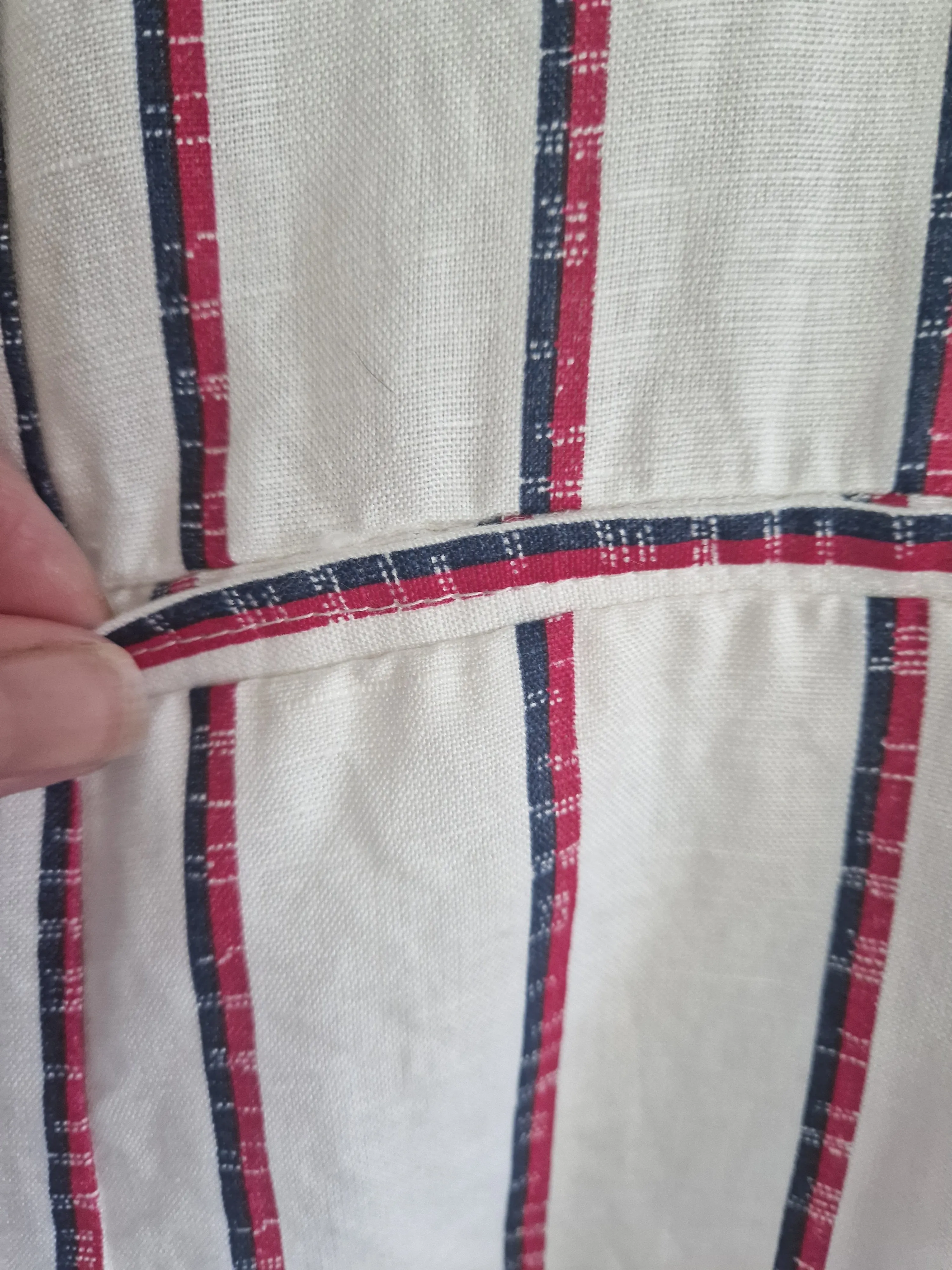 Mango womens striped linen boating blazer