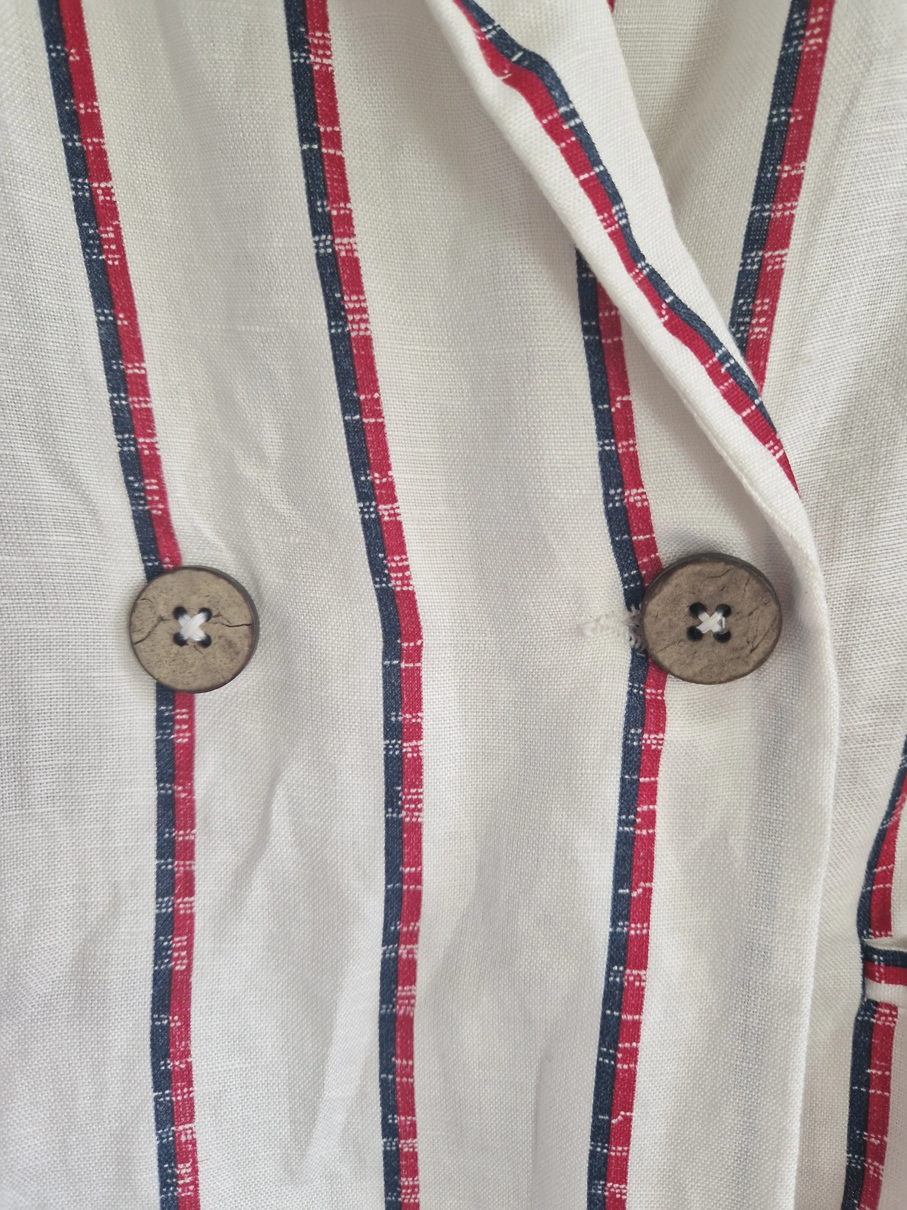 Mango womens striped linen boating blazer