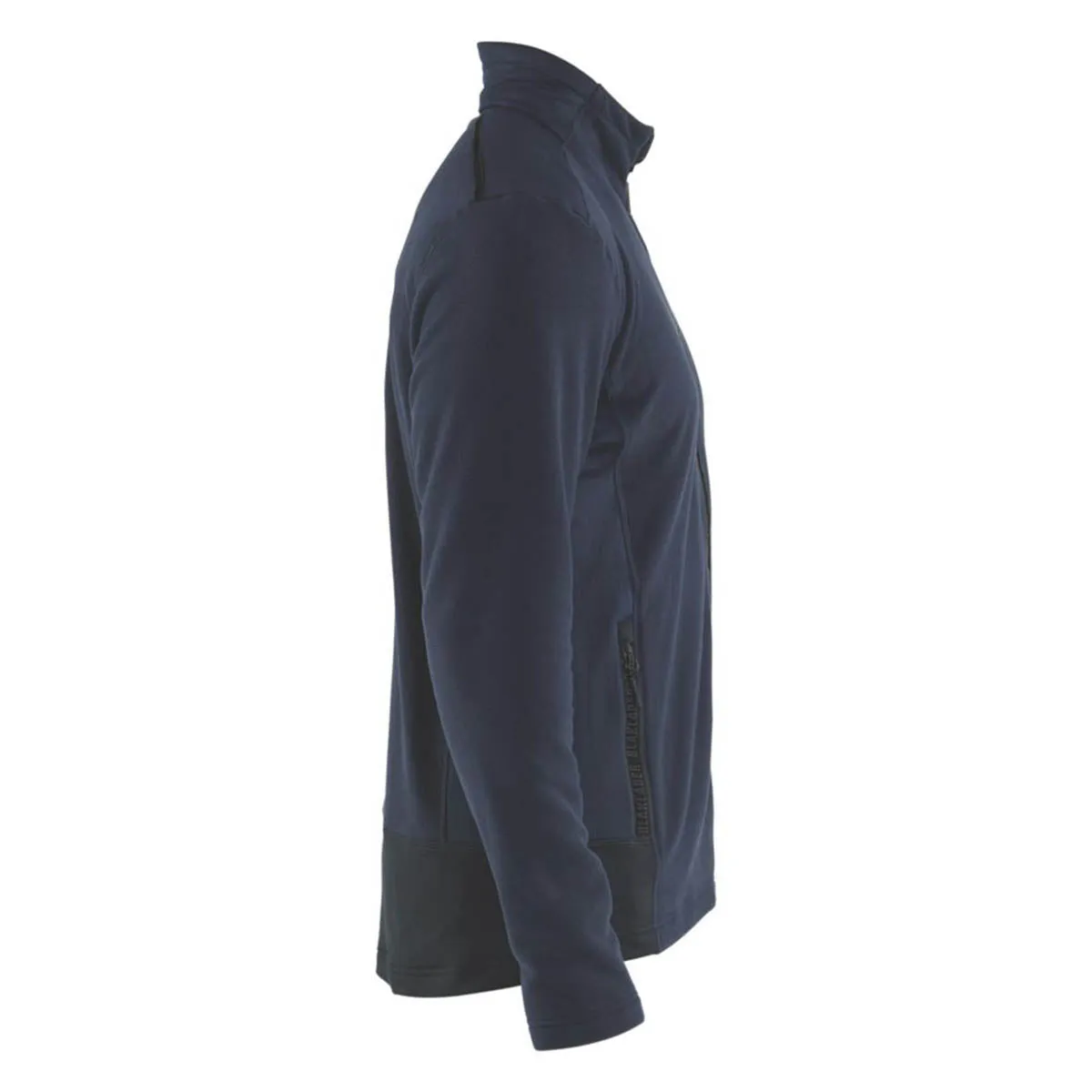 Mens Microfleece Jacket Navy Slim Fit Pockets Zipped Breathable XLarge 43" Chest