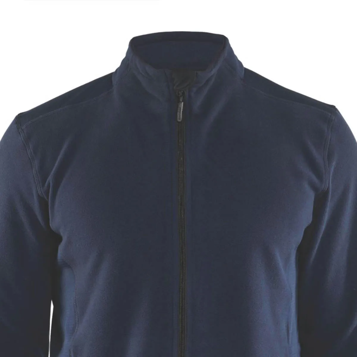Mens Microfleece Jacket Navy Slim Fit Pockets Zipped Breathable XLarge 43" Chest
